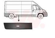 0982418 -12/17 boční lišta zadního blatníku, přední díl, pro poziční světla (rozvor 4050 mm), tmavě šedá P 0982418 VAN WEZEL