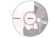 2754371 prachový štít předního brzdového kotouče  L 2754371 VAN WEZEL