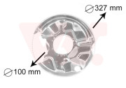 3024374 prachový štít zadního brzdového kotouče vnější průměr 327 mm P VAN WEZEL