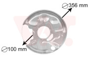 3029373 prachový štít zadního brzdového kotouče vnější průměr 356 mm L VAN WEZEL