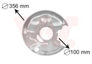 3029374 prachový štít zadního brzdového kotouče vnější průměr 356 mm P VAN WEZEL