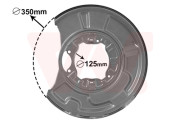 3041373 prachový štít zadního brzdového kotouče L 3041373 VAN WEZEL