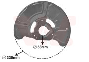 3044372 prachový štít předního brzdového kotouče P 3044372 VAN WEZEL