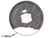 3044374 prachový štít zadního brzdového kotouče P 3044374 VAN WEZEL