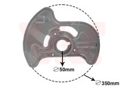3091371 VAN WEZEL prachový štít předního brzdového kotouče L 3091371 VAN WEZEL