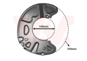 3097372 VAN WEZEL prachový štít předního brzdového kotouče pro vozidla 4x4 P 3097372 VAN WEZEL