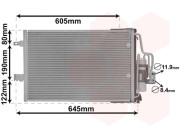 37005369 8/03-7/04 chladič klimatizace se sušičem pro benzínové motory 54038016 VAN WEZEL