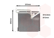 3700V372 VAN WEZEL výparník klimatizace (±A) typ BEHR 3700V372 VAN WEZEL