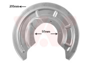 4327373 VAN WEZEL ochranný plech proti rozstreku, brzdový kotúč 4327373 VAN WEZEL