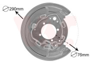 5307374 VAN WEZEL prachový štít zadního brzdového kotouče P 5307374 VAN WEZEL