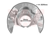 5393372 Ochranný plech proti rozstřikování, brzdový kotouč VAN WEZEL
