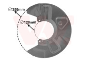 5790371 VAN WEZEL prachový štít předního brzdového kotouče L 5790371 VAN WEZEL