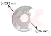 5810371 prachový štít předního brzdového kotouče (průměr= 239 mm) L=P 5810371 VAN WEZEL