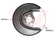 5824374 VAN WEZEL prachový štít zadního brzdového kotouče P 5824374 VAN WEZEL