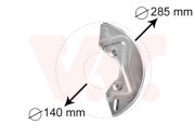 5826371 prachový štít předního brzdového kotouče průměr 256 mm LP VAN WEZEL