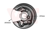 5839373 prachový štít zadního brzdového kotouče, pouze pro 2WD (VW, Audi) L 5839373 VAN WEZEL