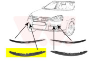 5886482 lišta předního nárazníku pro lak spodní P VAN WEZEL