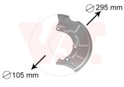 5888371 prachový štít předního brzdového kotouče L 5888371 VAN WEZEL