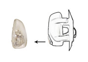 3799916 boční blikač do zpětného zrcátka pro oranžovou žárovku P VAN WEZEL