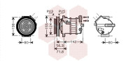 0100K107 kompresor klimatizace 1.9JTS, 2.2JTS 0100K107 VAN WEZEL