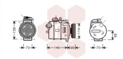 0300K282 Kompresor, klimatizace VAN WEZEL