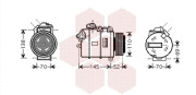 0600K336 kompresor klimatizace 2.5i 24V (±AUT), 3.0i 24V (±AUT) 0600K336 VAN WEZEL