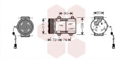 1800K285 kompresor klimatizace 2.0i 8V/16V (±AUT), 2.3i 16V (±AUT) 1800K285 VAN WEZEL