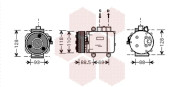 1800K420 11/06- kompresor klimatizace 2.5i 24V (±AUT), 3.0i 24V (±AUT) 1800K420 VAN WEZEL