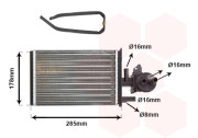 40006173 6/90-2/94 radiátor topení [243*177*42] 40006173 VAN WEZEL