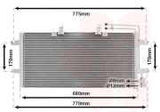 58005195 6/00- chladič klimatizace bez sušiče  [635*310*21] 58005195 VAN WEZEL