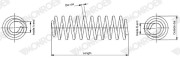 SP4131 Pružina podvozku MONROE ORIGINAL (Gas Technology) MONROE
