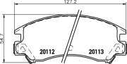 2011201 Sada brzdových destiček, kotoučová brzda TEXTAR