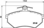 2016816 TEXTAR sada brzdových platničiek kotúčovej brzdy 2016816 TEXTAR