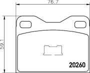 2026001 Sada brzdových destiček, kotoučová brzda TEXTAR