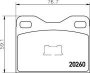 2026002 Sada brzdových destiček, kotoučová brzda TEXTAR