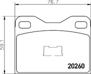 2026003 Sada brzdových destiček, kotoučová brzda TEXTAR