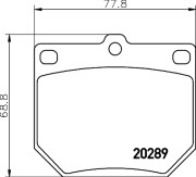 2028902 Sada brzdových destiček, kotoučová brzda TEXTAR