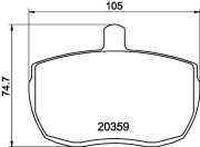 2035905 TEXTAR sada brzdových platničiek kotúčovej brzdy 2035905 TEXTAR