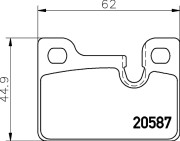 2058702 Sada brzdových destiček, kotoučová brzda TEXTAR