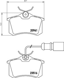 2096105 Sada brzdových destiček, kotoučová brzda TEXTAR