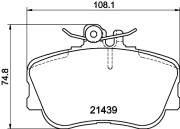 2143909 Sada brzdových destiček, kotoučová brzda TEXTAR