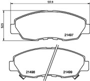 2149703 Sada brzdových destiček, kotoučová brzda TEXTAR