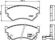 2154701 Sada brzdových destiček, kotoučová brzda TEXTAR