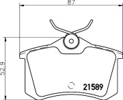 2158901 Sada brzdových destiček, kotoučová brzda TEXTAR