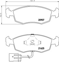 2162501 Sada brzdových destiček, kotoučová brzda TEXTAR