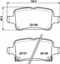 2212905 Sada brzdových destiček, kotoučová brzda Formula XT TEXTAR