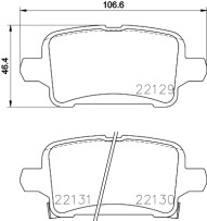 2212903 Sada brzdových destiček, kotoučová brzda TEXTAR