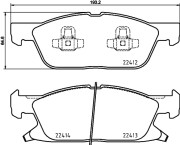 2241204 Sada brzdových destiček, kotoučová brzda Formula XT TEXTAR