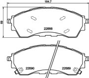 2268803 Sada brzdových destiček, kotoučová brzda Formula XT TEXTAR