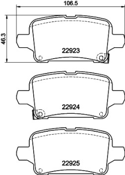 2292303 Sada brzdových destiček, kotoučová brzda Formula XT TEXTAR